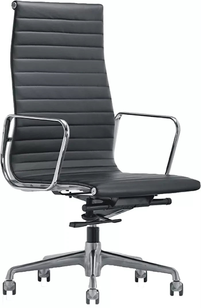 Memory High Stitched Chair - Black
