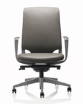Rhythm Chair - Grey Leather on Grey Frame