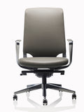 Rhythm Chair - Grey Leather on Alloy