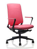 Rhythm Chair - Pink Leather on Black Frame