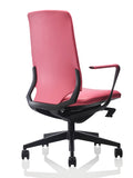 Rhythm Chair - Pink Leather on Black Frame