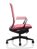 Rhythm Chair - Pink Leather on Black Frame